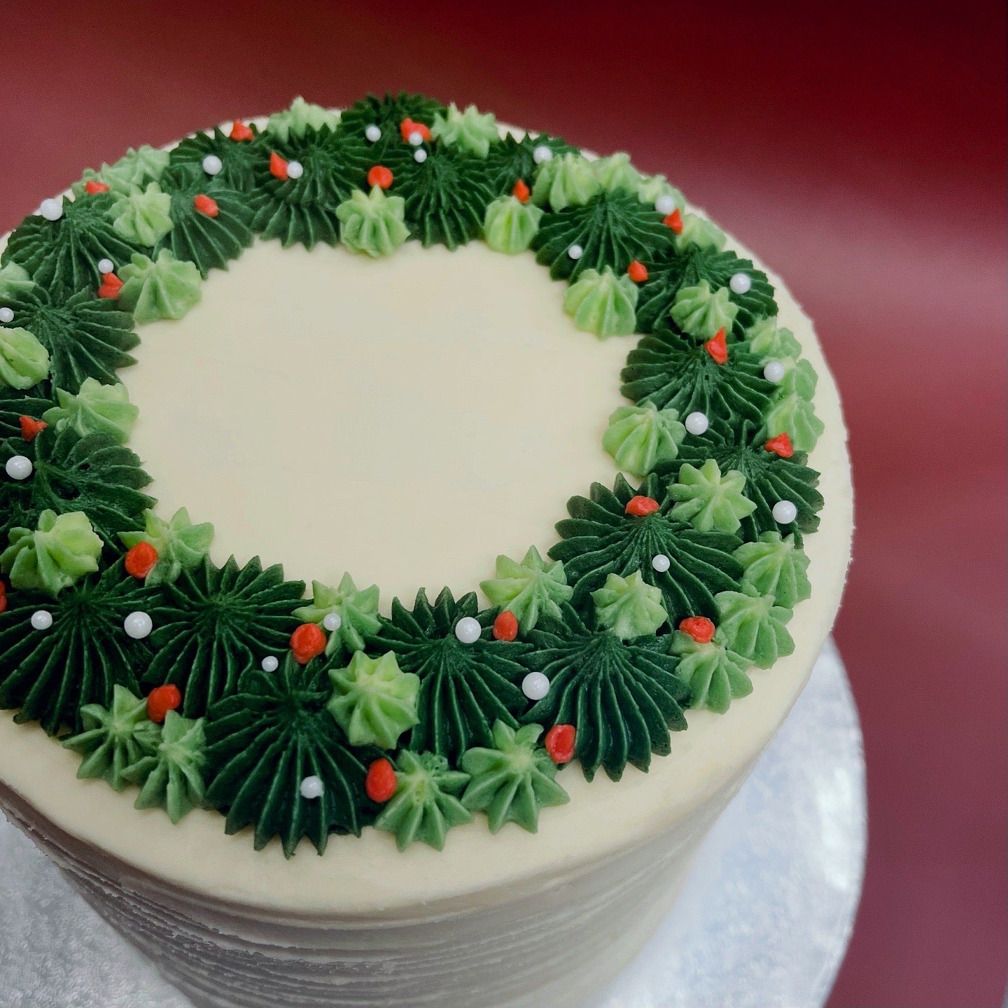 Festive Wreath Cake