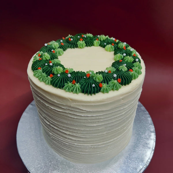 Festive Wreath Cake